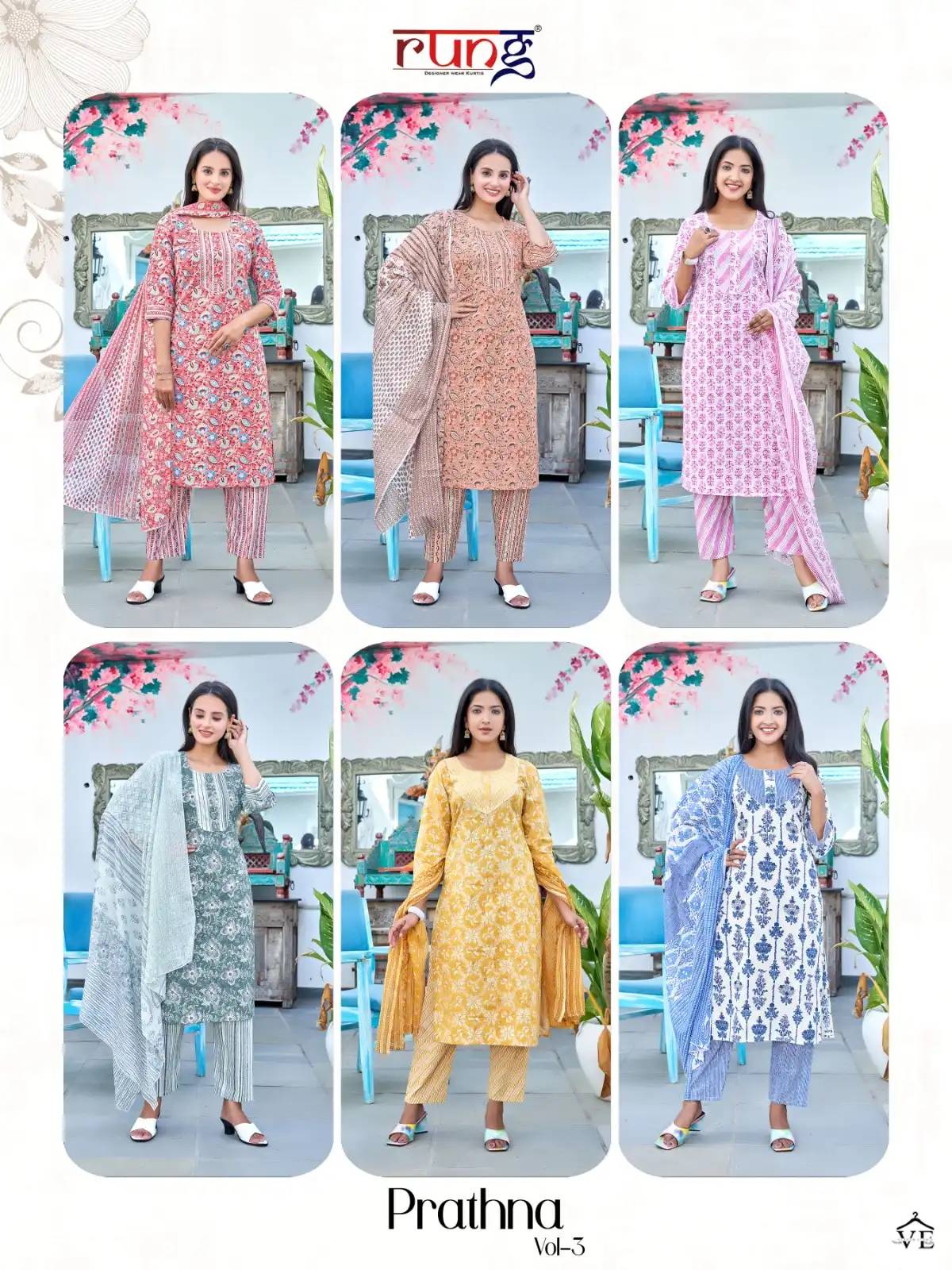 Rung Prarthna Vol 3 Heavy Cotton Print Wholesale Readymade Salwar Suit Catalog — Wholesale Salwar Suits, MPA wholesale from Surat — view 7