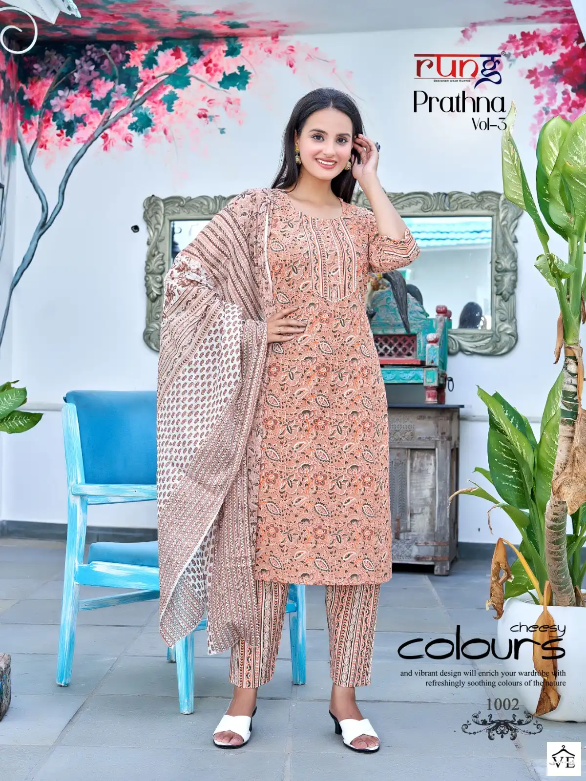 Rung Prarthna Vol 3 Heavy Cotton Print Wholesale Readymade Salwar Suit Catalog — Wholesale Salwar Suits, MPA wholesale from Surat - Gallery Image 4