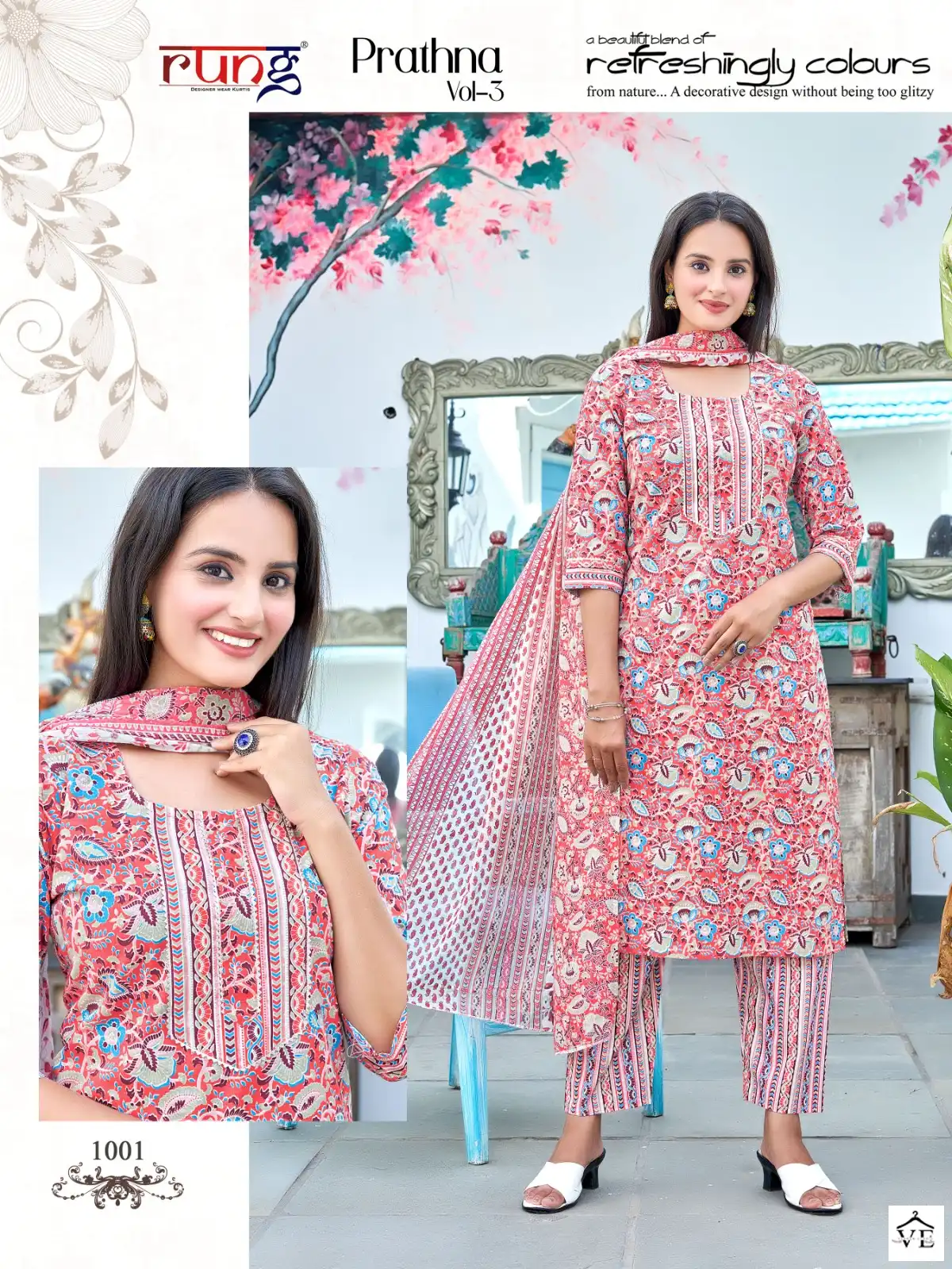Rung Prarthna Vol 3 Heavy Cotton Print Wholesale Readymade Salwar Suit Catalog — Wholesale Salwar Suits, MPA wholesale from Surat - Gallery Image 5