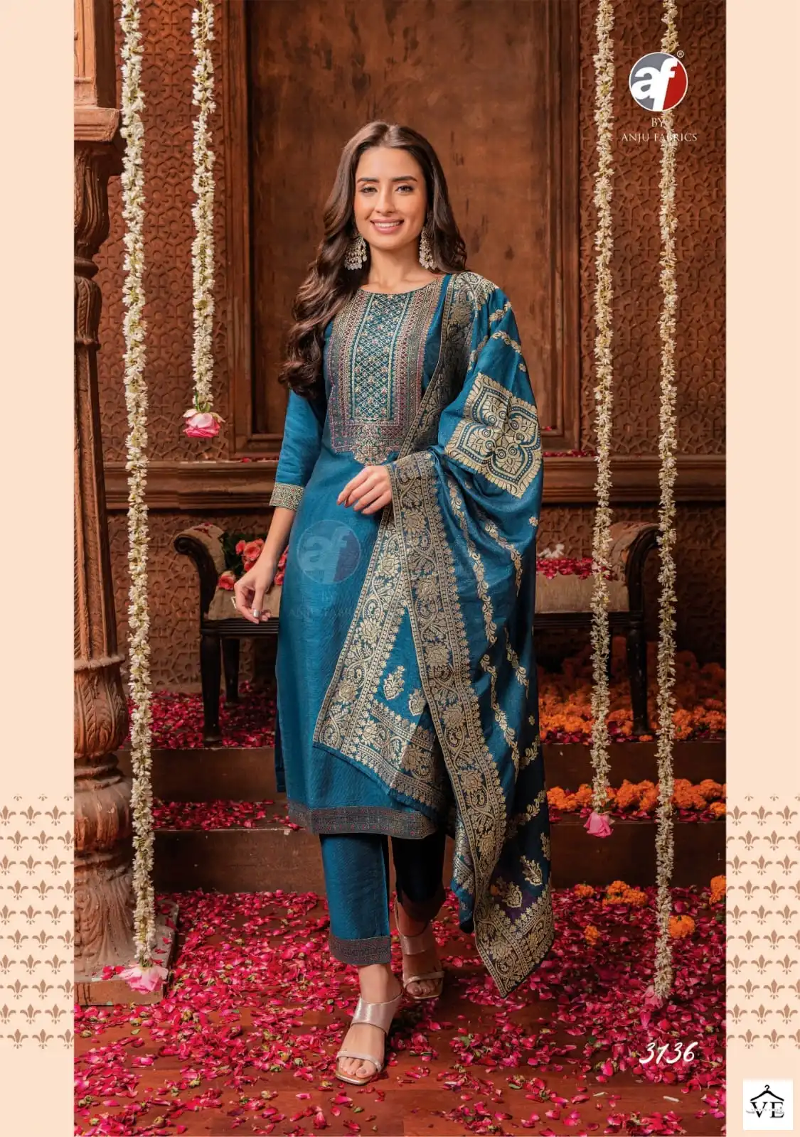 Anju Fabrics Palki Vol 3 Viscose Nylon Wholesale Salwar Suit Catalog — Wholesale Salwar Suits, MPA wholesale from Surat - Gallery Image 6