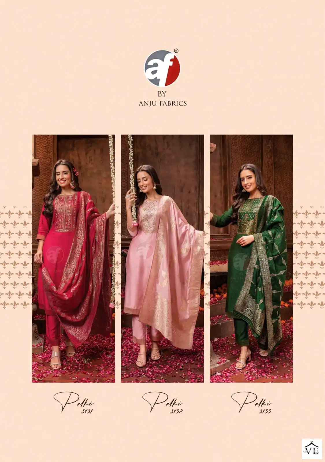 Anju Fabrics Palki Vol 3 Viscose Nylon Wholesale Salwar Suit Catalog — Wholesale Salwar Suits, MPA wholesale from Surat — view 8
