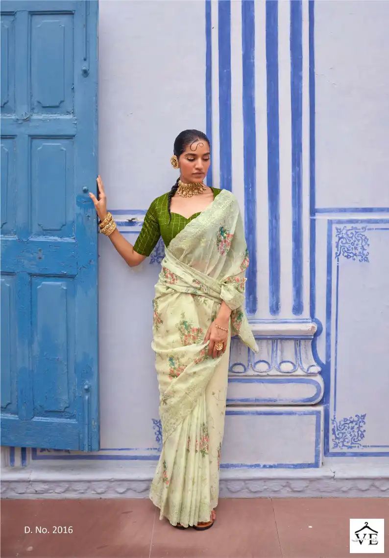 Kimora Phoolwari Tissue Silk Wholesale Saree Catalog — Wholesale Sarees, MPA wholesale from Surat - Gallery Image 2