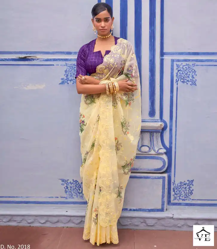 Kimora Phoolwari Tissue Silk Wholesale Saree Catalog — Wholesale Sarees, MPA wholesale from Surat — view 1