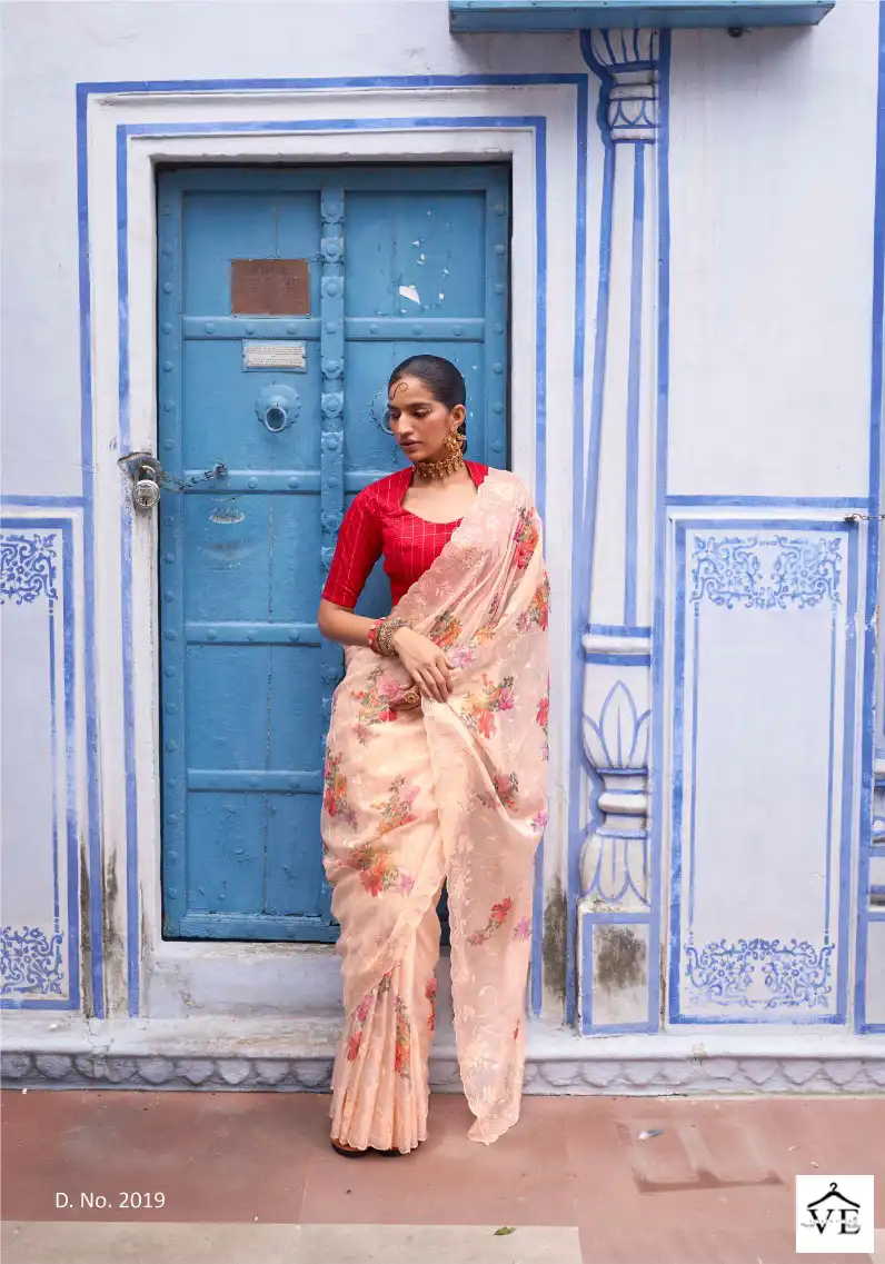 Kimora Phoolwari Tissue Silk Wholesale Saree Catalog — Wholesale Sarees, MPA wholesale from Surat - Gallery Image 4