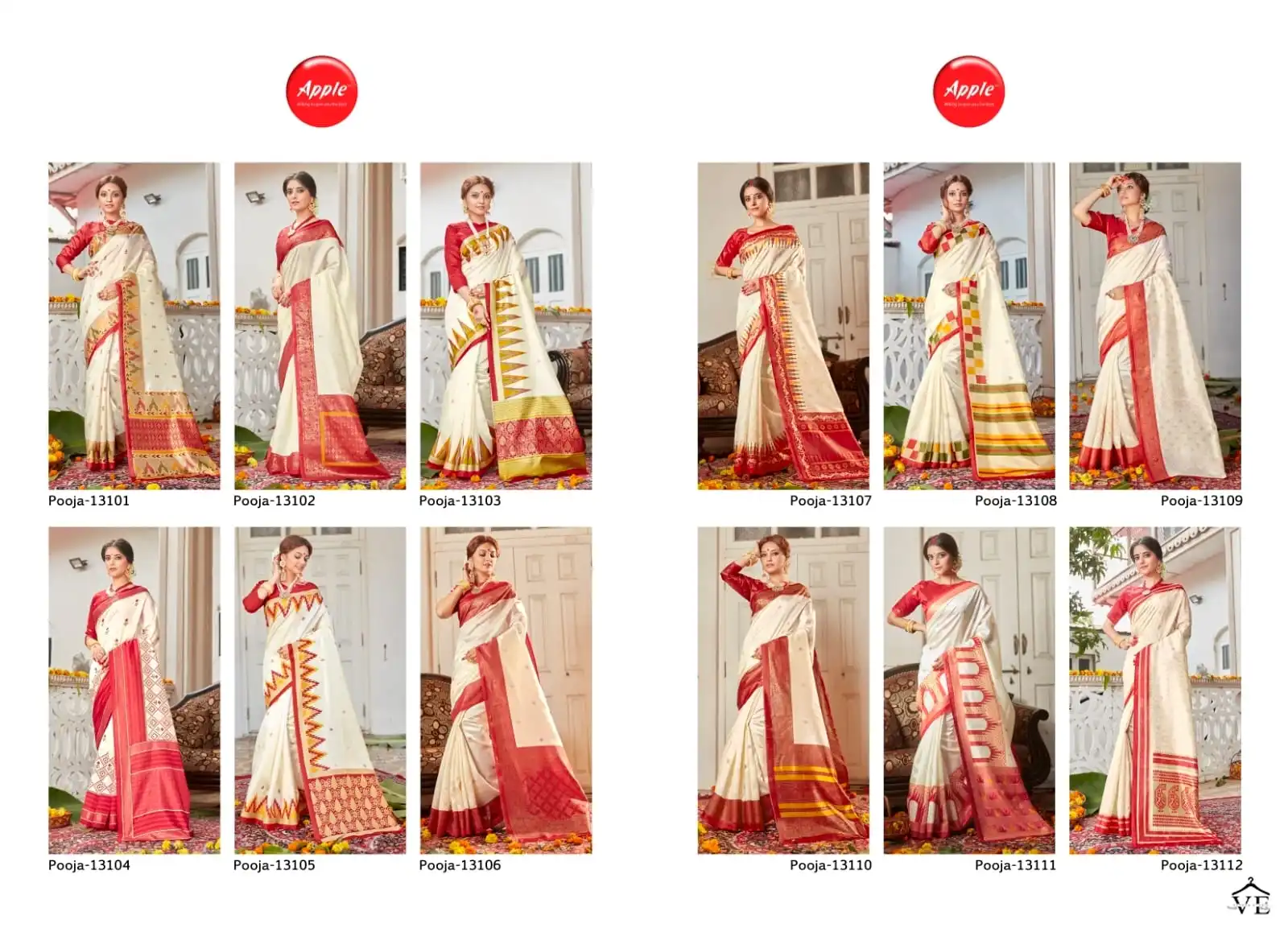 Apple Pooja Special Vol 13 Fancy Wholesale Sarees Catalog — Wholesale Sarees, MPA wholesale from Surat — view 13
