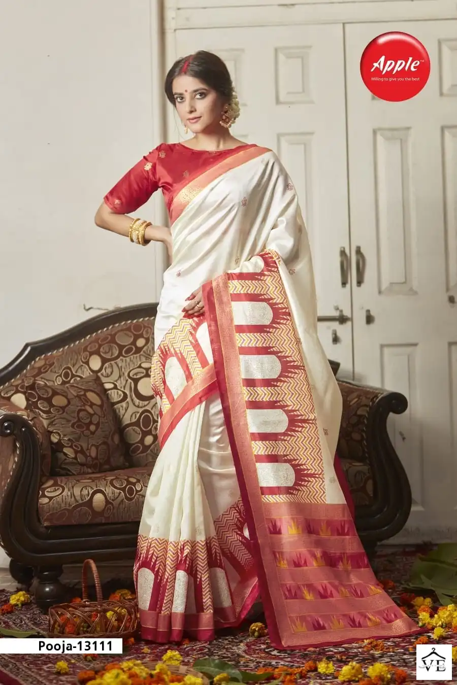 Apple Pooja Special Vol 13 Fancy Wholesale Sarees Catalog — Wholesale Sarees, MPA wholesale from Surat - Gallery Image 9