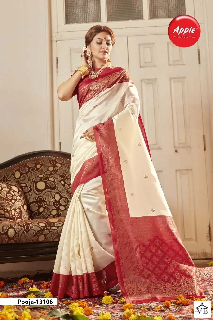 Apple Pooja Special Vol 13 Fancy Wholesale Sarees Catalog — Wholesale Sarees, MPA wholesale from Surat - Gallery Image 10