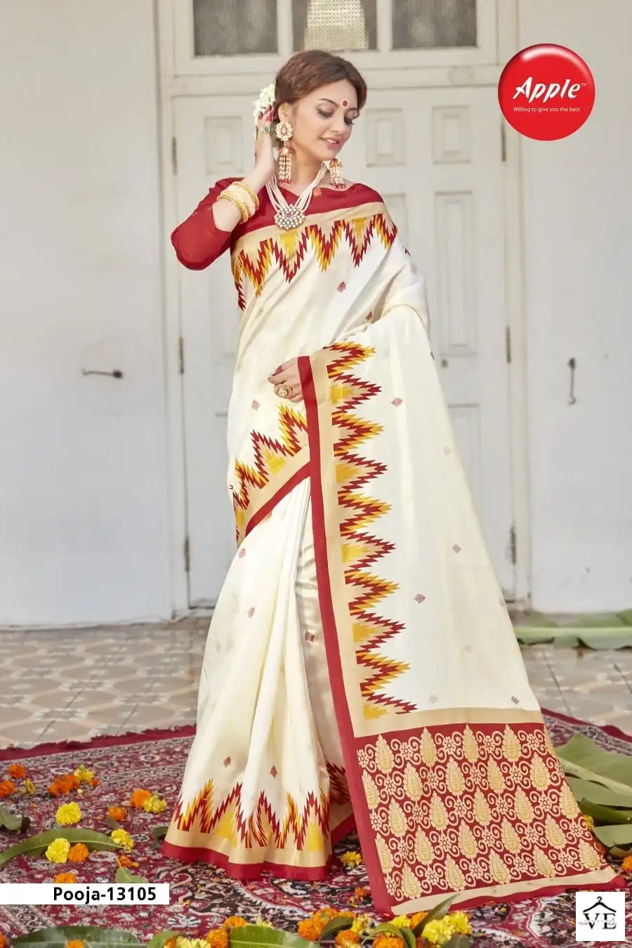Apple Pooja Special Vol 13 Fancy Wholesale Sarees Catalog — Wholesale Sarees, MPA wholesale from Surat - Gallery Image 11