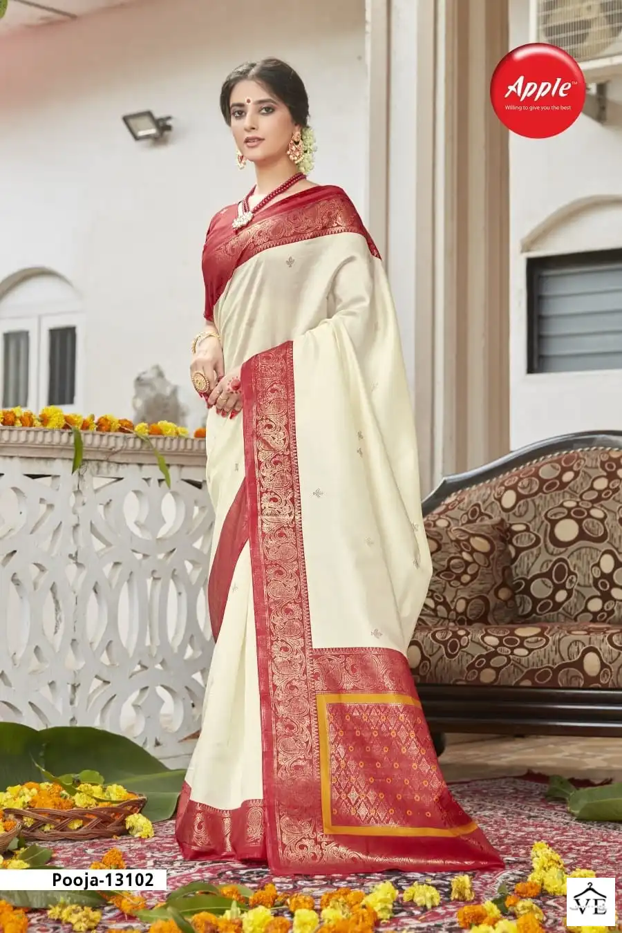 Apple Pooja Special Vol 13 Fancy Wholesale Sarees Catalog — Wholesale Sarees, MPA wholesale from Surat - Gallery Image 2