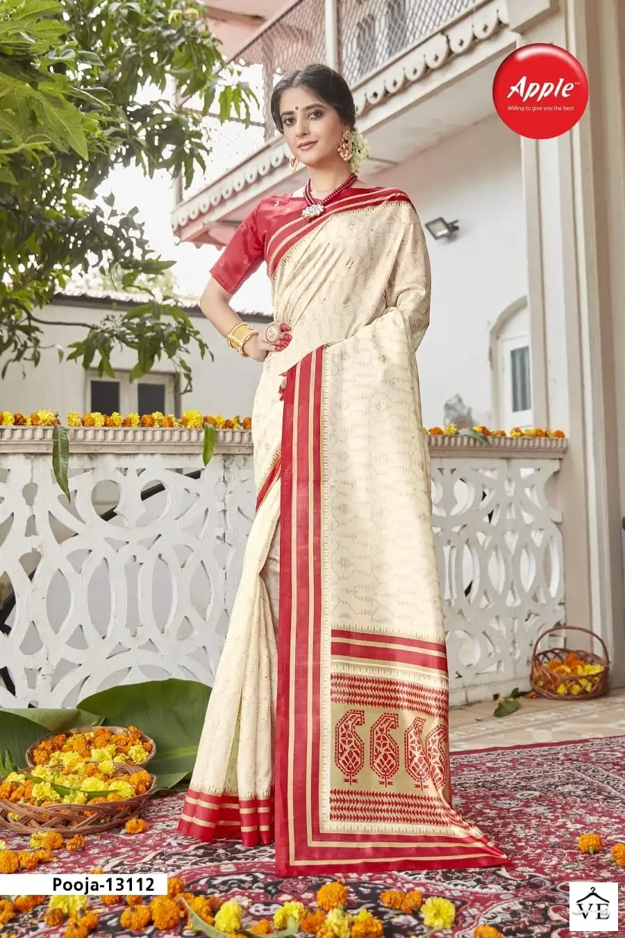 Apple Pooja Special Vol 13 Fancy Wholesale Sarees Catalog — Wholesale Sarees, MPA wholesale from Surat - Gallery Image 8