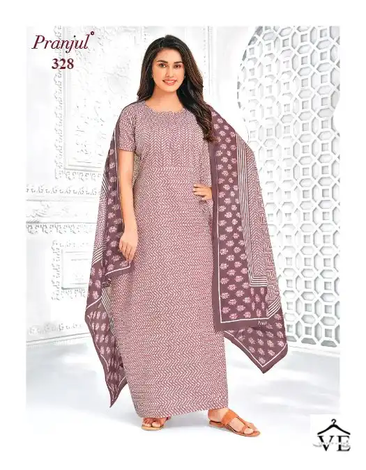 Pranjul Pragati Nighties With Dupatta Vol 5 Cotton Wholesale Long Gown With Dupatta Catalog — Wholesale Kurtis, MPA wholesale from Surat — view 28