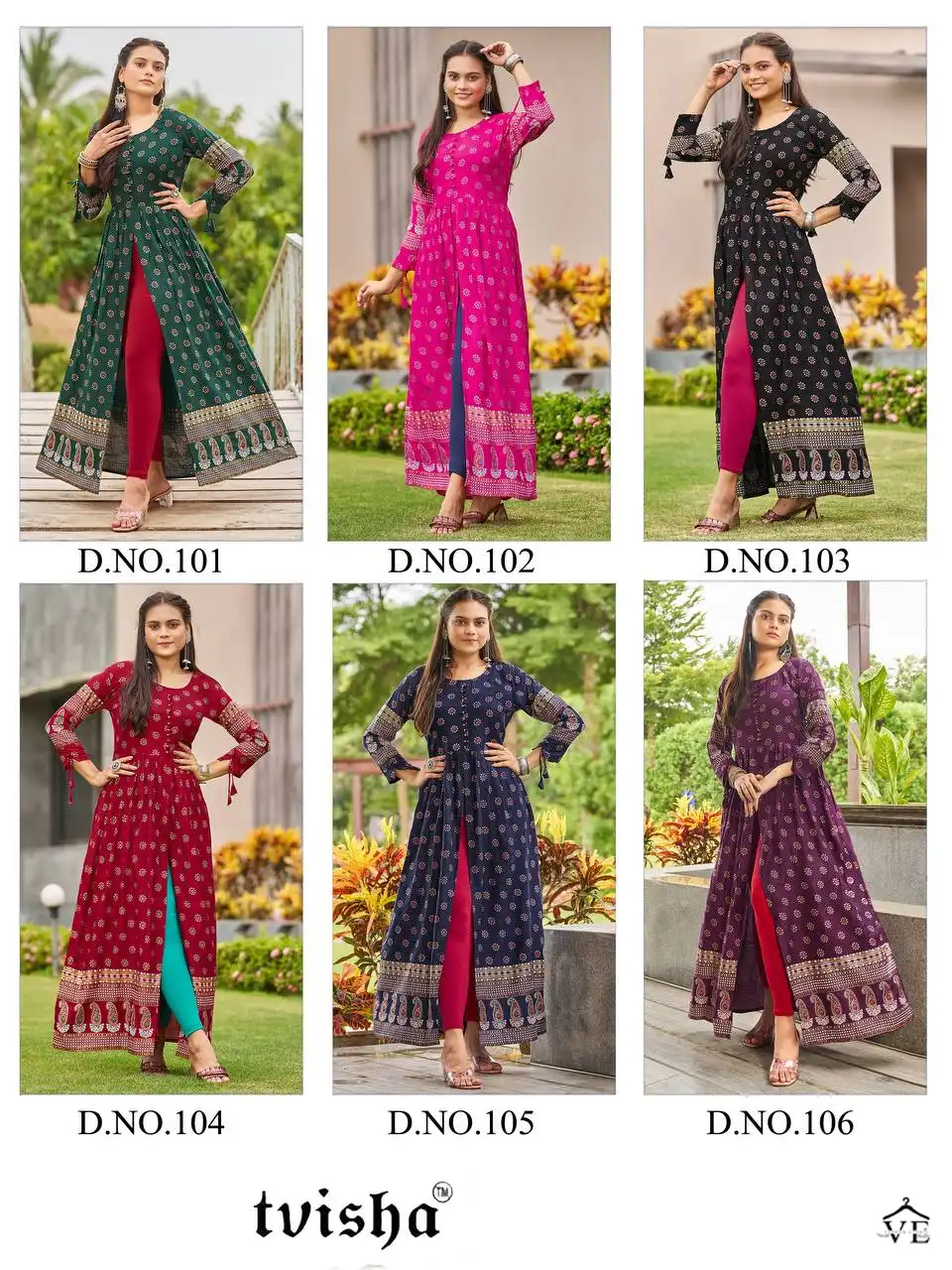 Tvisha Pushpa 5.0 Heavy Rayon Print Wholesale Long Gown Catalog — Wholesale Kurtis, MPA wholesale from Surat — view 6