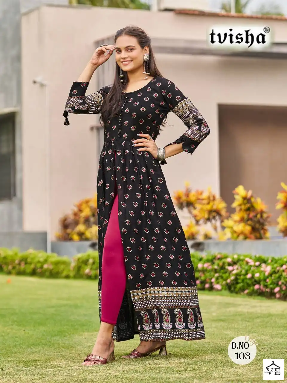 Tvisha Pushpa 5.0 Heavy Rayon Print Wholesale Long Gown Catalog — Wholesale Kurtis, MPA wholesale from Surat - Gallery Image 3
