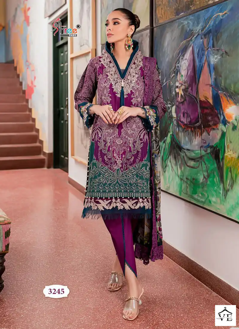 Shree Fabs Queens Court Vol 3 Pure Cotton Wholesale Pakistani Salwar Suit Catalog — Wholesale Salwar Suits, Shree Fabs wholesale from Surat - Gallery Image 3