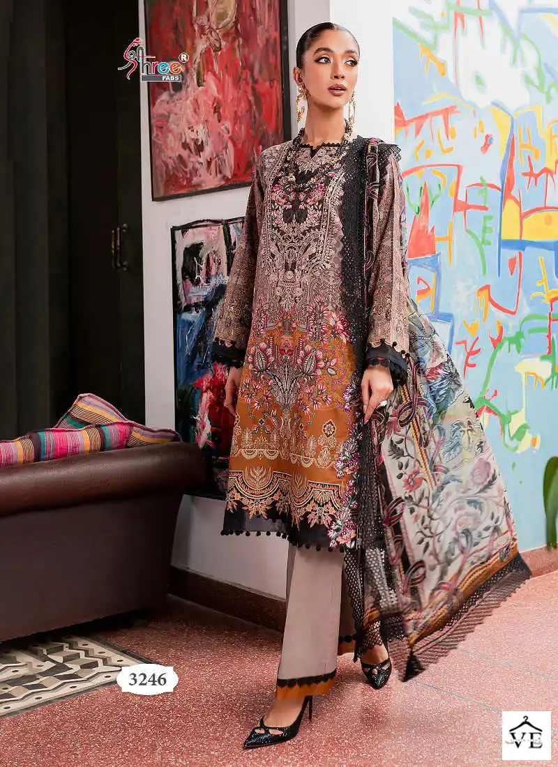 Shree Fabs Queens Court Vol 3 Pure Cotton Wholesale Pakistani Salwar Suit Catalog — Wholesale Salwar Suits, Shree Fabs wholesale from Surat - Gallery Image 4