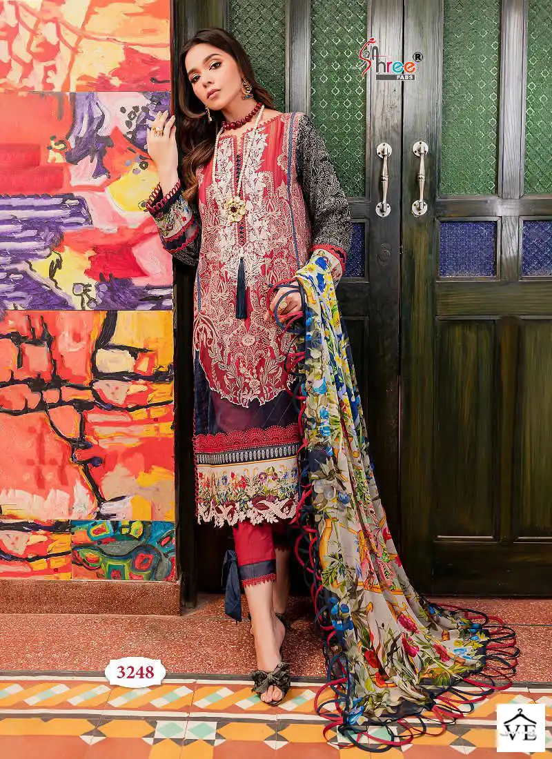 Shree Fabs Queens Court Vol 3 Pure Cotton Wholesale Pakistani Salwar Suit Catalog — Wholesale Salwar Suits, Shree Fabs wholesale from Surat - Gallery Image 5