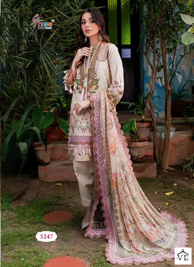 Shree Fabs Queens Court Vol 3 Pure Cotton Wholesale Pakistani Salwar Suit Catalog — Wholesale Salwar Suits, Shree Fabs wholesale from Surat - Gallery Image 6