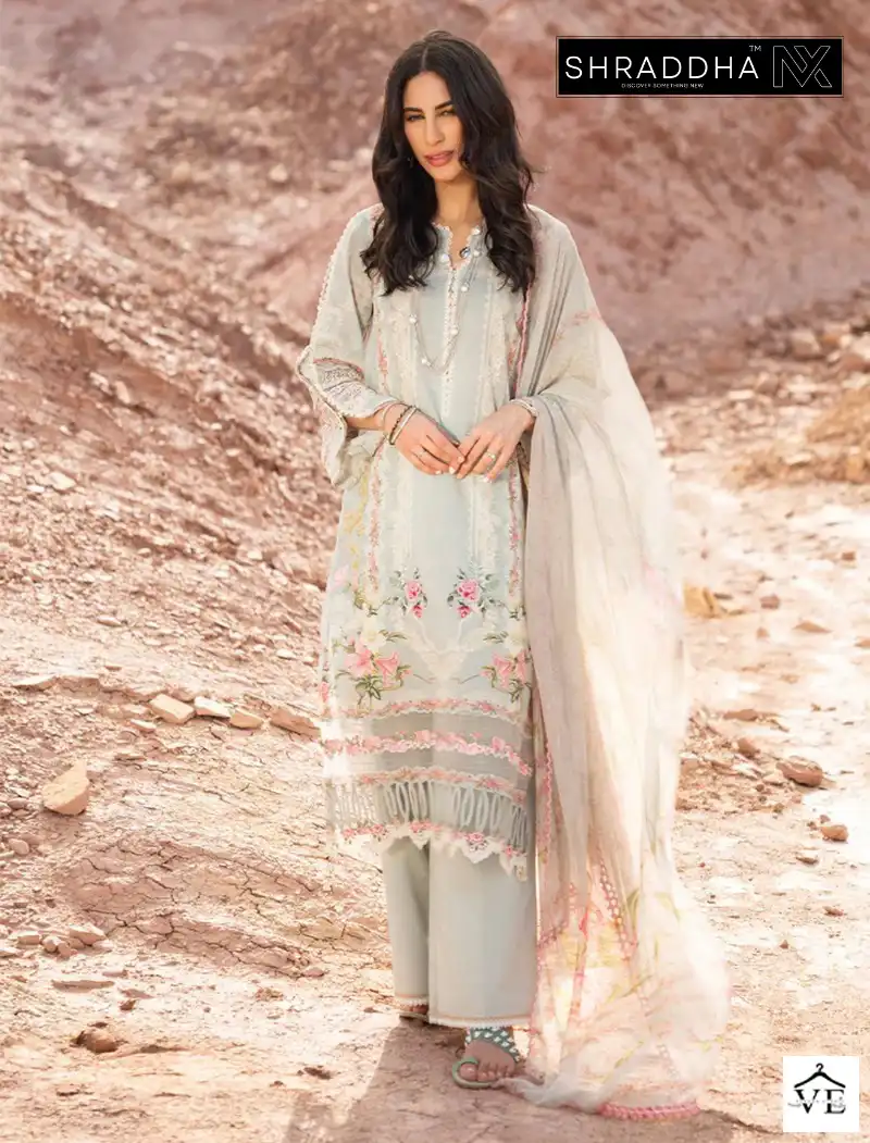 Sharaddha Queen Court Vol 1 Lawn Cotton Printed Wholesale Pakistani Salwar Suit Catalog — Wholesale Salwar Suits, MPA wholesale from Surat - Gallery Image 2