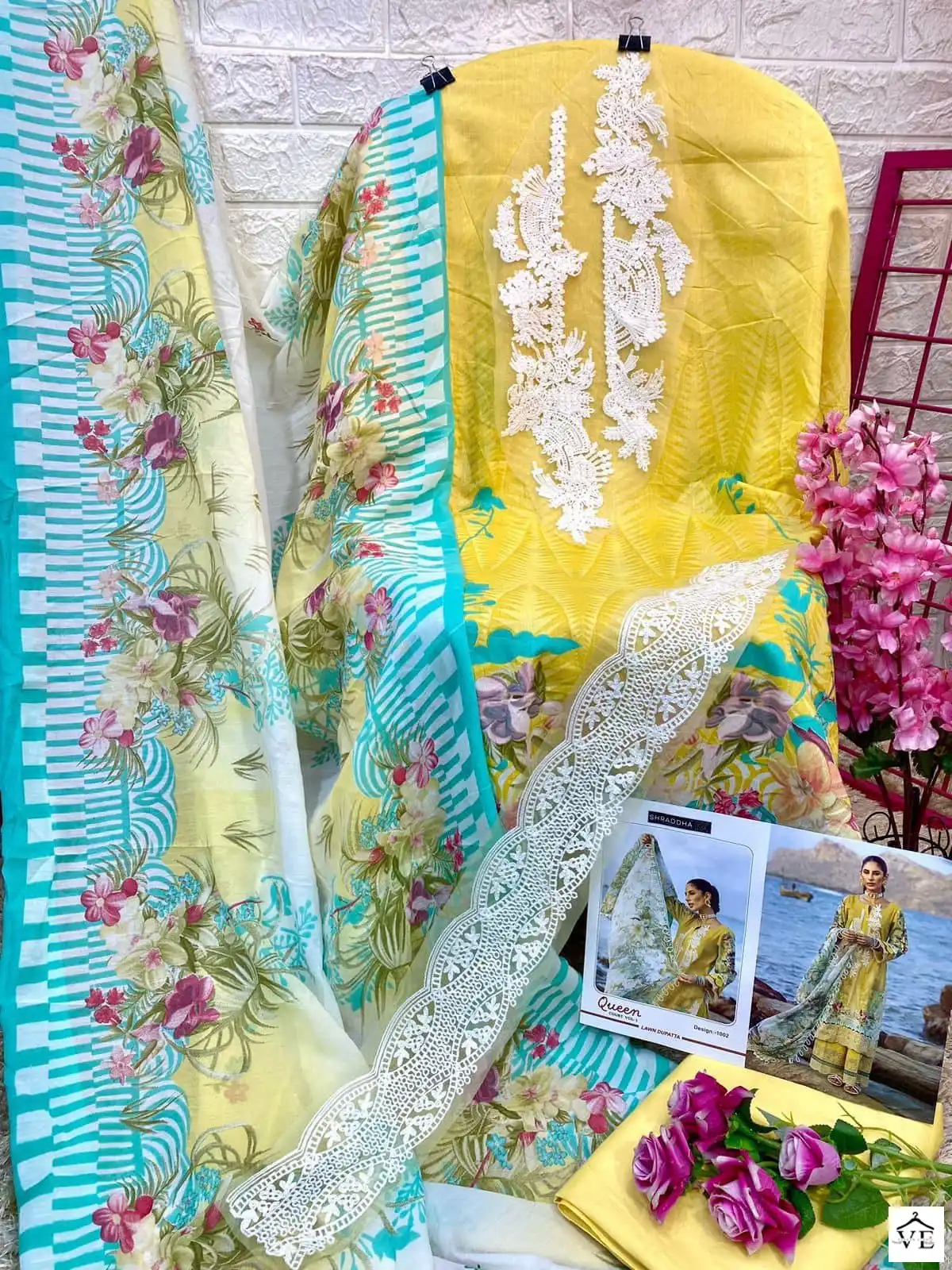 Sharaddha Queen Court Vol 1 Lawn Cotton Printed Wholesale Pakistani Salwar Suit Catalog — Wholesale Salwar Suits, MPA wholesale from Surat - Gallery Image 10
