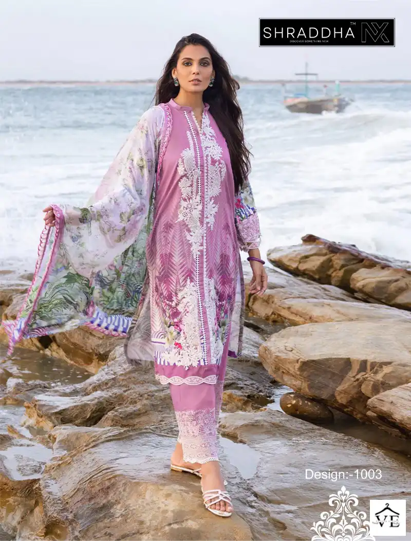 Sharaddha Queen Court Vol 1 Lawn Cotton Printed Wholesale Pakistani Salwar Suit Catalog — Wholesale Salwar Suits, MPA wholesale from Surat - Gallery Image 3