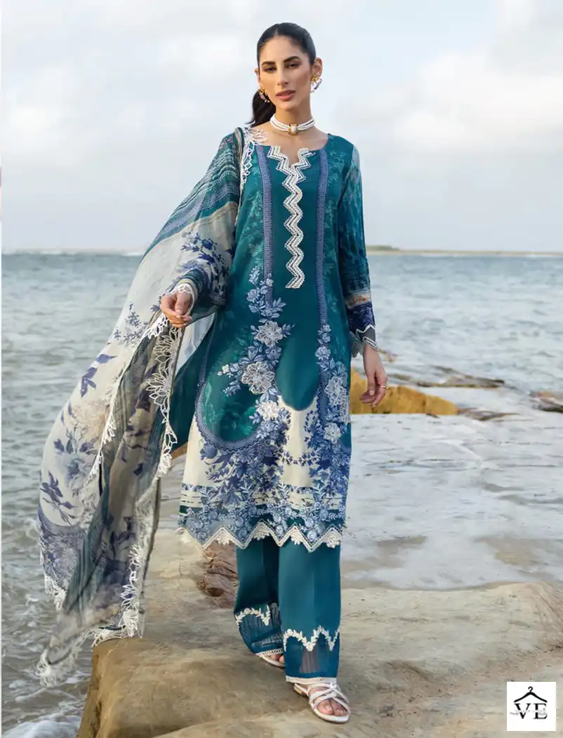 Sharaddha Queen Court Vol 1 Lawn Cotton Printed Wholesale Pakistani Salwar Suit Catalog — Wholesale Salwar Suits, MPA wholesale from Surat - Gallery Image 5