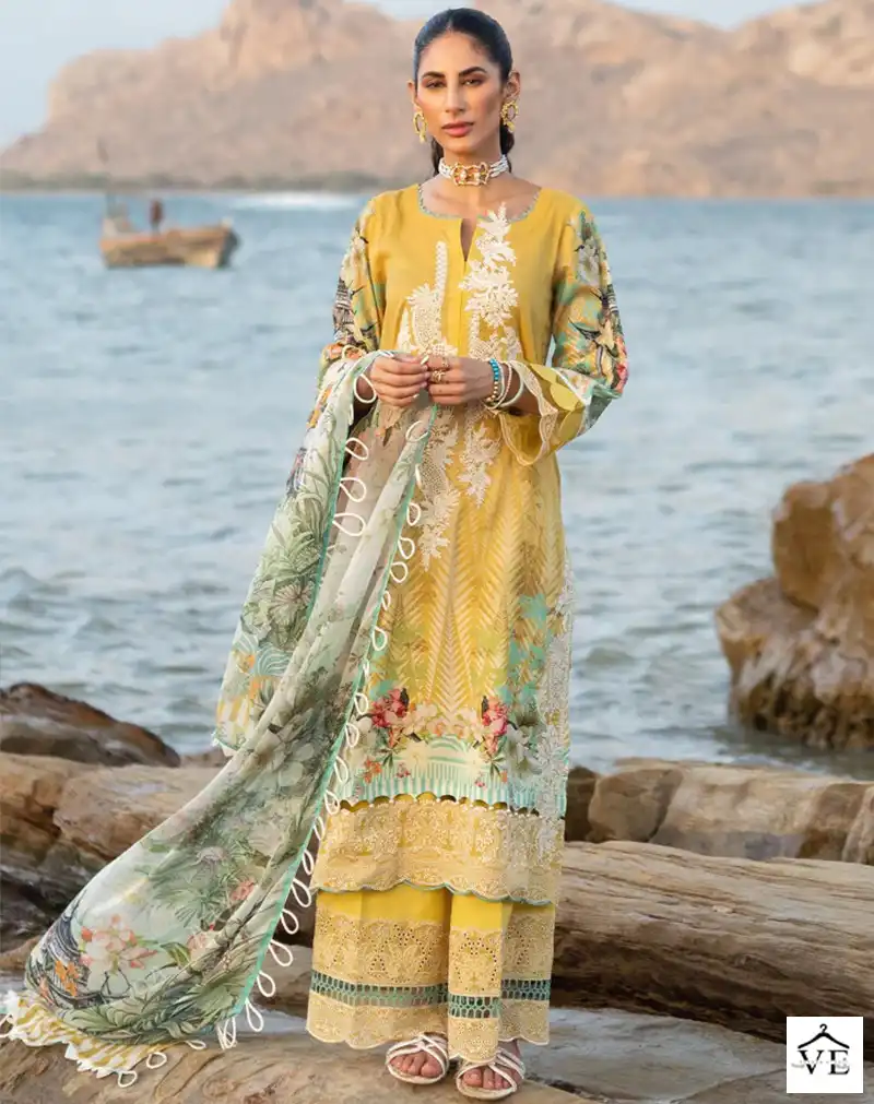 Sharaddha Queen Court Vol 1 Lawn Cotton Printed Wholesale Pakistani Salwar Suit Catalog — Wholesale Salwar Suits, MPA wholesale from Surat — view 1