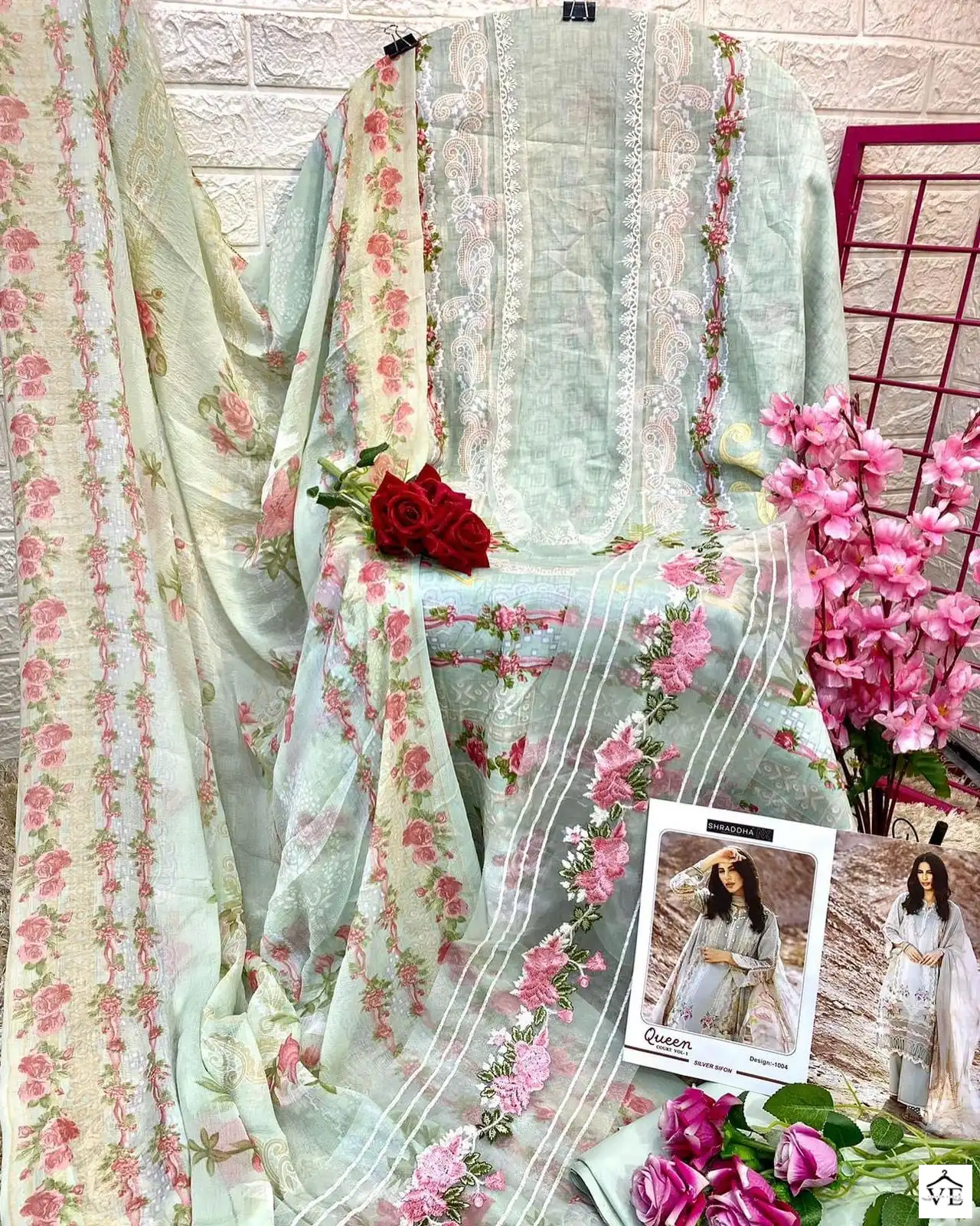 Sharaddha Queen Court Vol 1 Lawn Cotton Printed Wholesale Pakistani Salwar Suit Catalog — Wholesale Salwar Suits, MPA wholesale from Surat - Gallery Image 8
