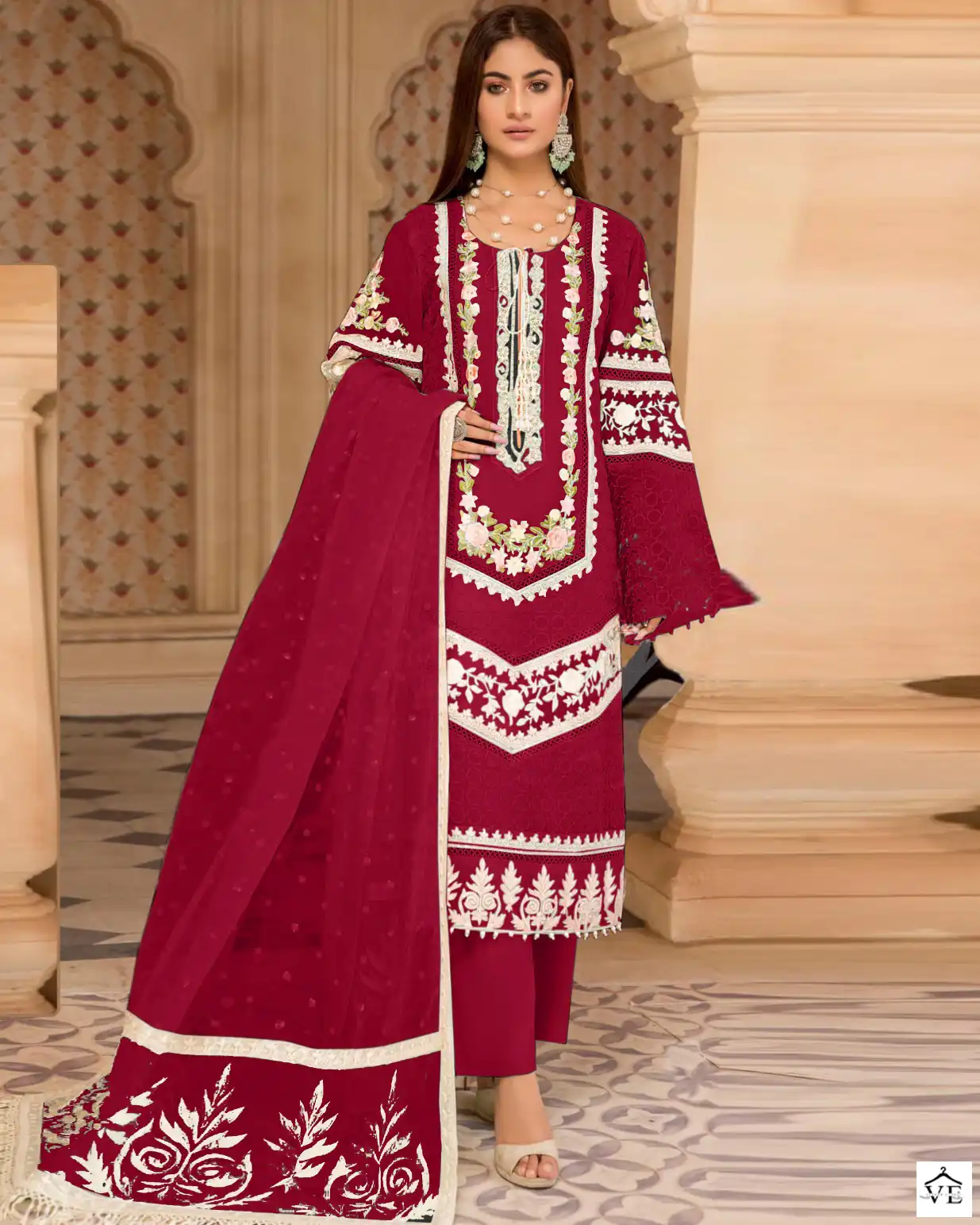 Ramsha R 1050 Organza Wholesale Designer Readymade Pakistani Salwar Suit Catalog — Wholesale Salwar Suits, MPA wholesale from Surat — view 1