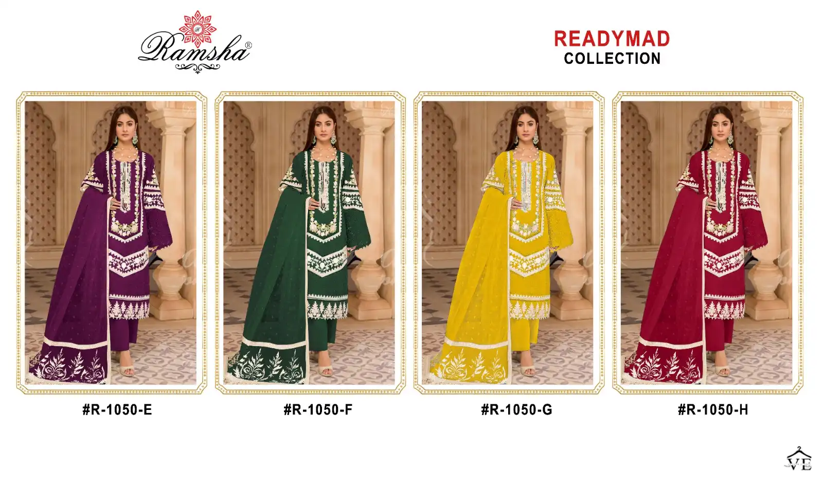 Ramsha R 1050 Organza Wholesale Designer Readymade Pakistani Salwar Suit Catalog — Wholesale Salwar Suits, MPA wholesale from Surat — view 5