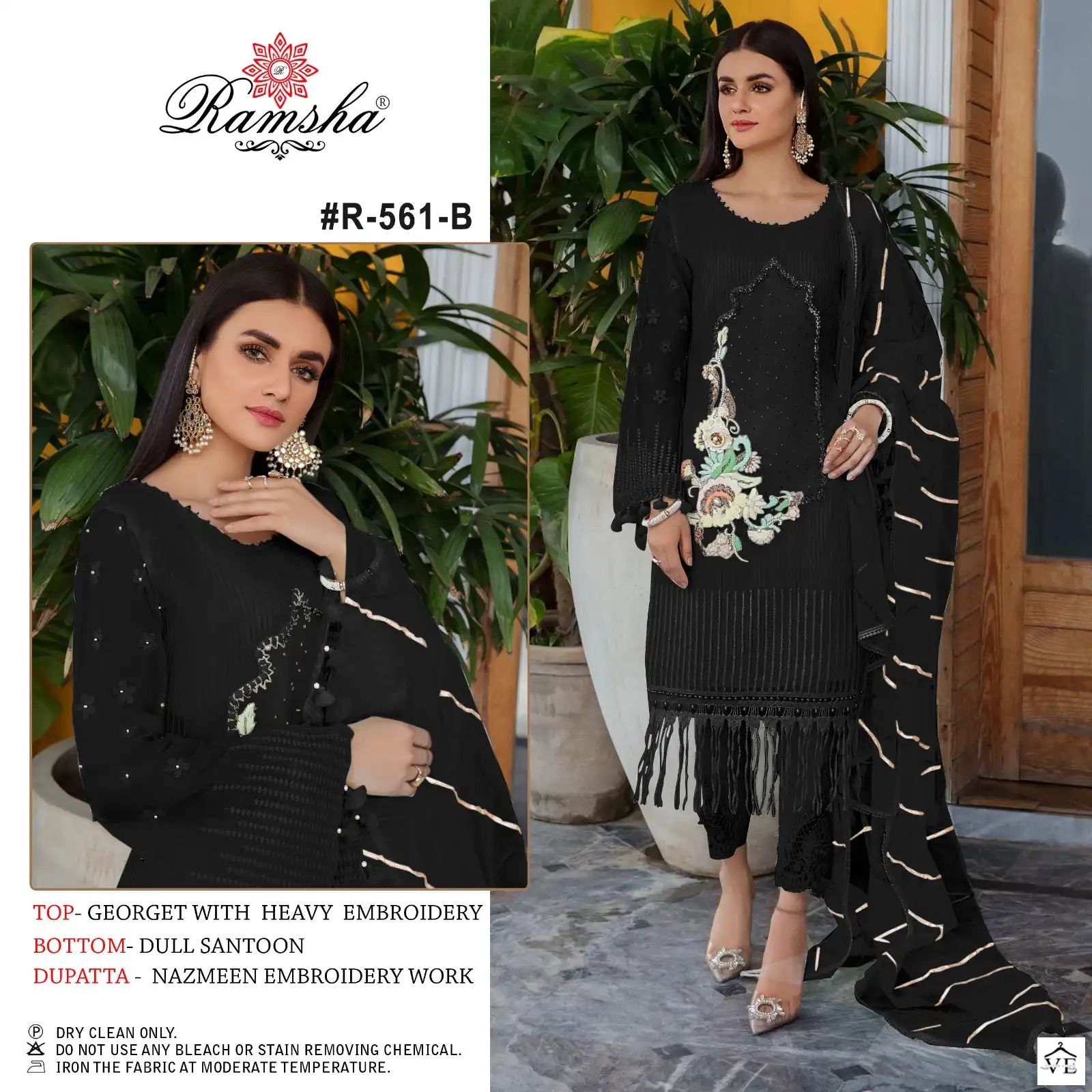Ramsha R 561 Georgette Wholesale Designer Pakistani Salwar Suit Catalog — Wholesale Salwar Suits, MPA wholesale from Surat - Gallery Image 5
