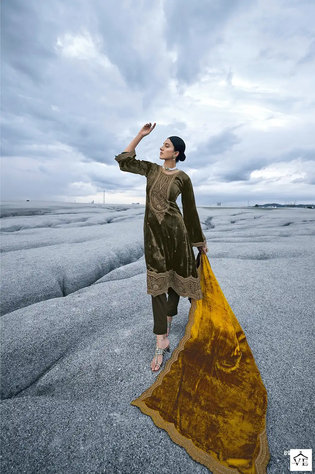 Aiqa Raahi Pure Velvet Wholesale Designer Pakistani Winter Salwar Suit Catalog — Wholesale Salwar Suits, MPA wholesale from Surat - Gallery Image 3