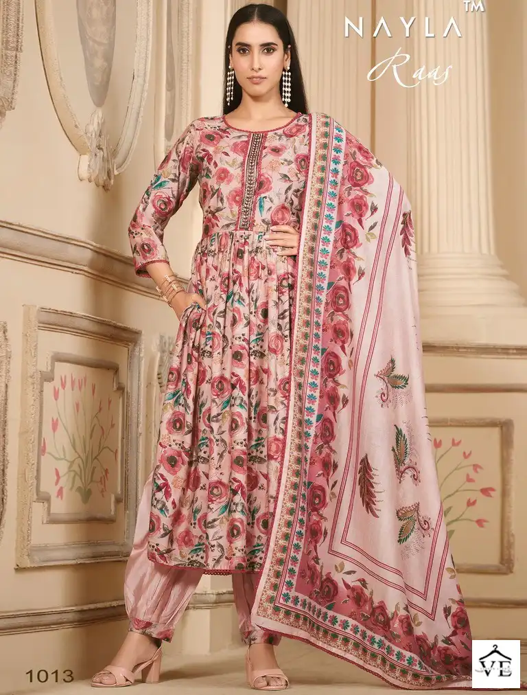 Nayla Raas Pure Modal Wholesale Readymade Suits Size Set Catalog — Wholesale Salwar Suits, MPA wholesale from Surat — view 1