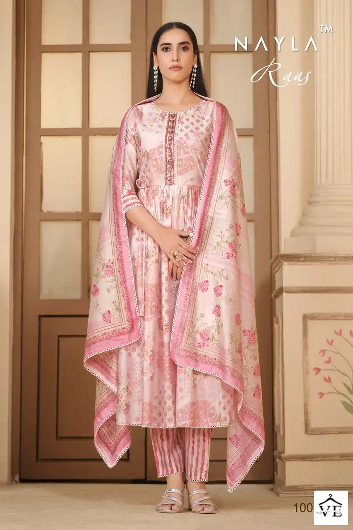 Nayla Raas Pure Modal Wholesale Readymade Suits Size Set Catalog — Wholesale Salwar Suits, MPA wholesale from Surat - Gallery Image 4