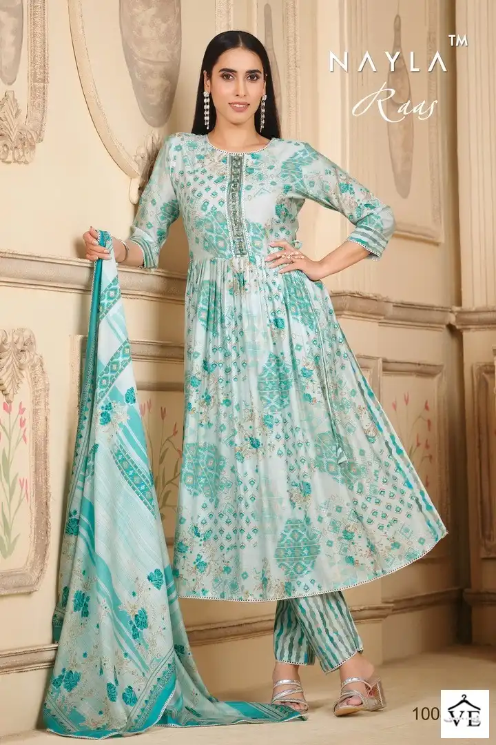 Nayla Raas Pure Modal Wholesale Readymade Suits Size Set Catalog — Wholesale Salwar Suits, MPA wholesale from Surat - Gallery Image 5
