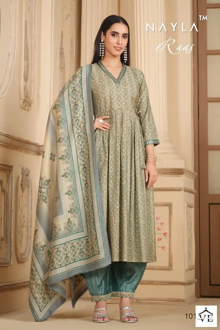 Nayla Raas Pure Modal Wholesale Readymade Suits Size Set Catalog — Wholesale Salwar Suits, MPA wholesale from Surat - Gallery Image 6