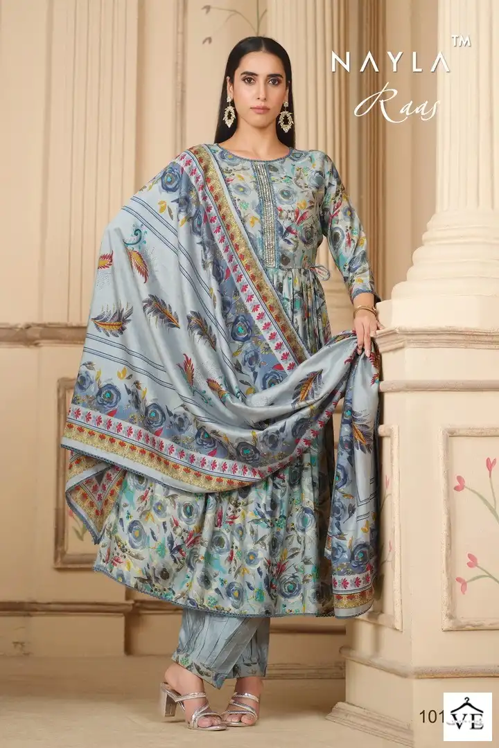 Nayla Raas Pure Modal Wholesale Readymade Suits Size Set Catalog — Wholesale Salwar Suits, MPA wholesale from Surat — view 7