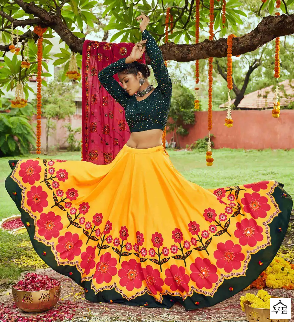 Shubhkala Raas Vol 5 Muslin Cotton Wholesale Navratri Chaniya Choli Catalog — Wholesale Lehenga, MPA wholesale from Surat — view 4