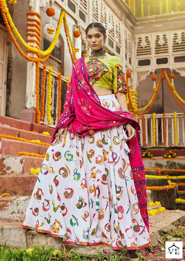 Shubhkala Raas Vol 5 Muslin Cotton Wholesale Navratri Chaniya Choli Catalog — Wholesale Lehenga, MPA wholesale from Surat — view 6