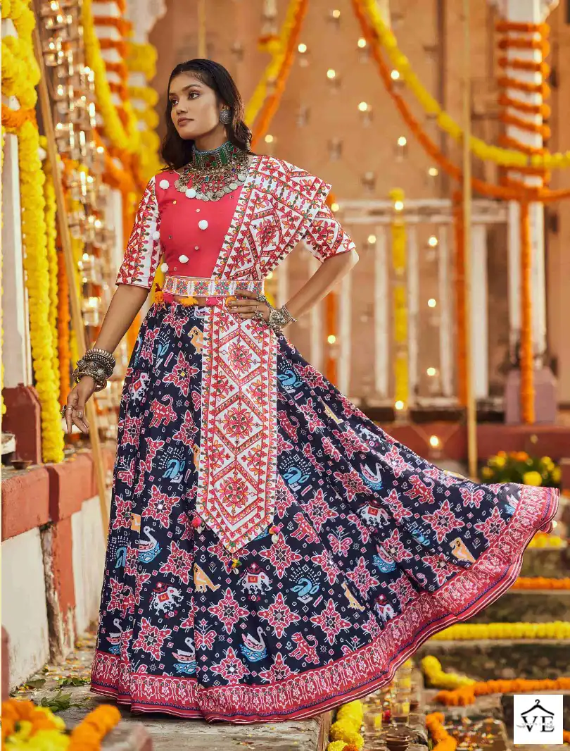 Shubhkala Raas Vol 5 Muslin Cotton Wholesale Navratri Chaniya Choli Catalog — Wholesale Lehenga, MPA wholesale from Surat — view 2