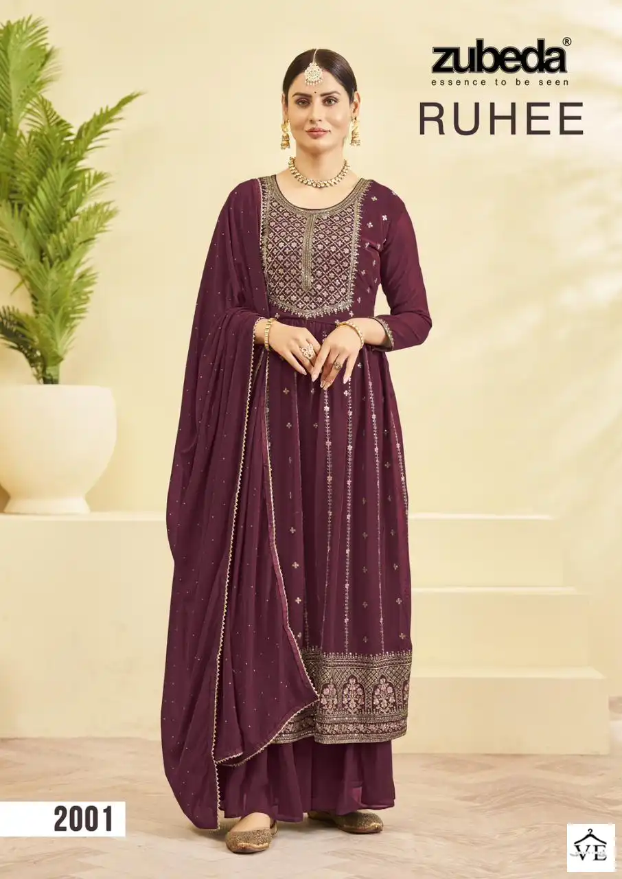 Zubeda Rahuee Real Grorgette Wholesale Designer Salwar Suit Catalog — Wholesale Salwar Suits, MPA wholesale from Surat - Gallery Image 2
