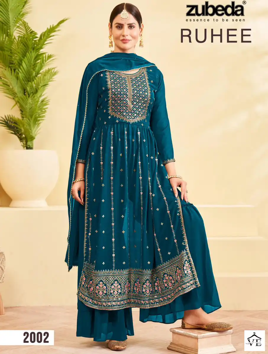 Zubeda Rahuee Real Grorgette Wholesale Designer Salwar Suit Catalog — Wholesale Salwar Suits, MPA wholesale from Surat — view 1