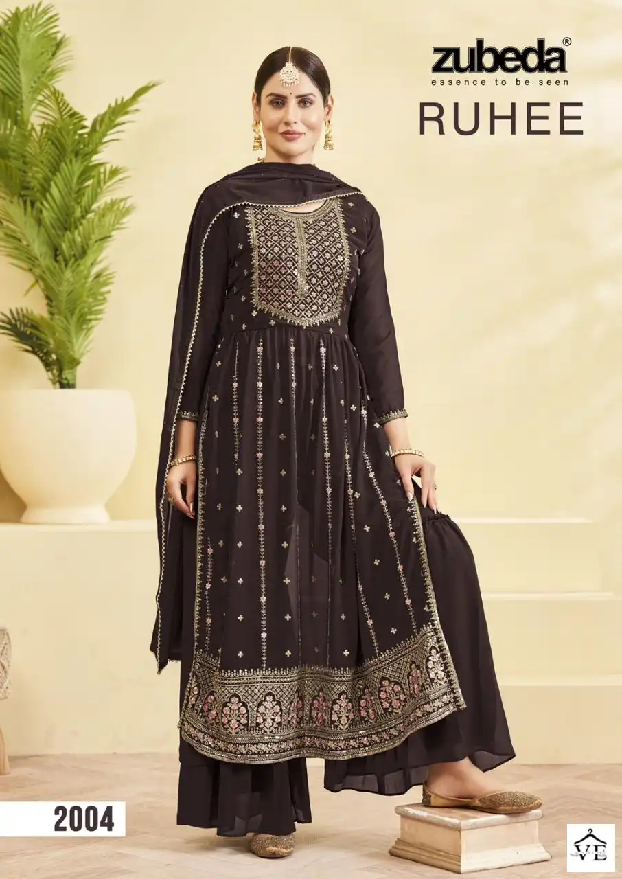 Zubeda Rahuee Real Grorgette Wholesale Designer Salwar Suit Catalog — Wholesale Salwar Suits, MPA wholesale from Surat - Gallery Image 4