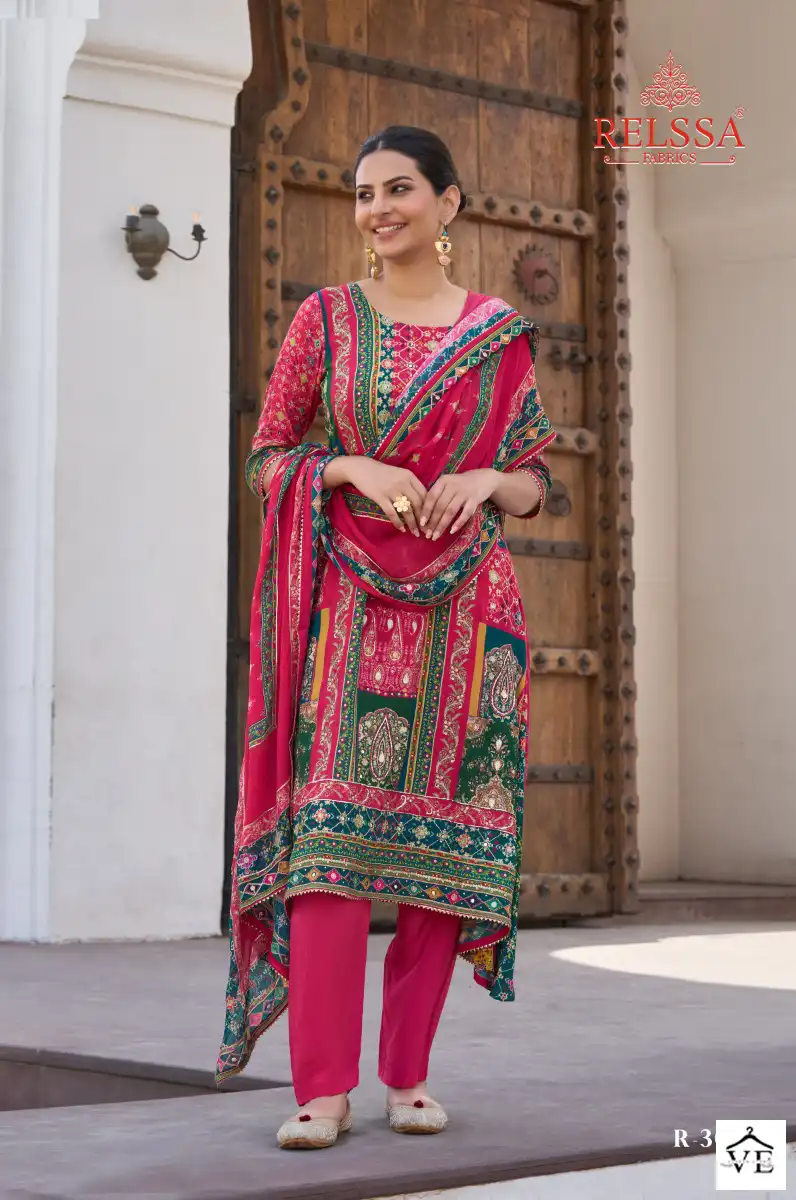 Relssa Raina Muslin Wholesale Designer Hand Work Salwar Suit Catalog — Wholesale Salwar Suits, MPA wholesale from Surat - Gallery Image 3