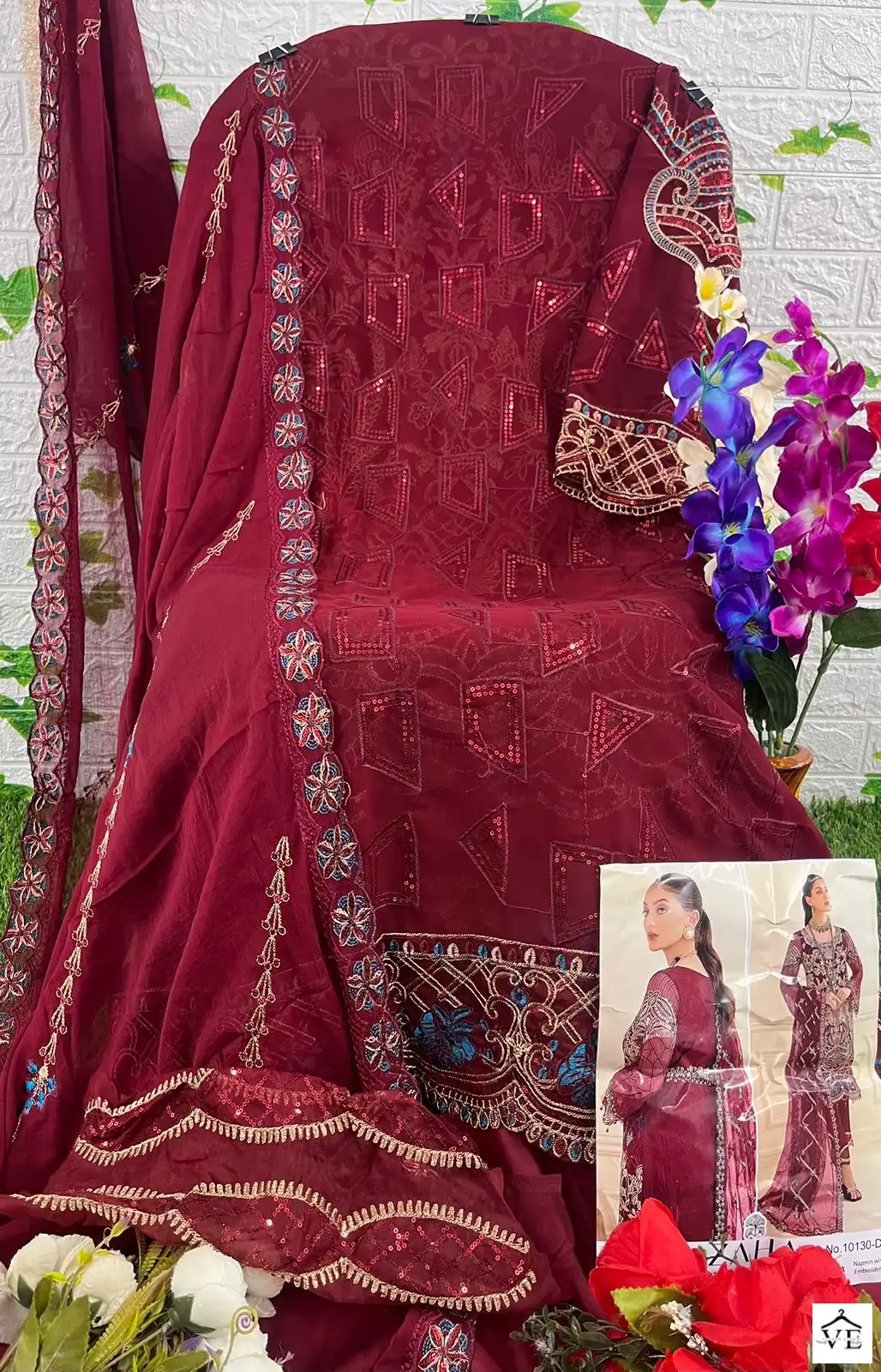 Zaha Ramsha Vol 7 Georgette Wholesale Designer Pakistani Salwar Suit Catalog — Wholesale Salwar Suits, MPA wholesale from Surat - Gallery Image 10