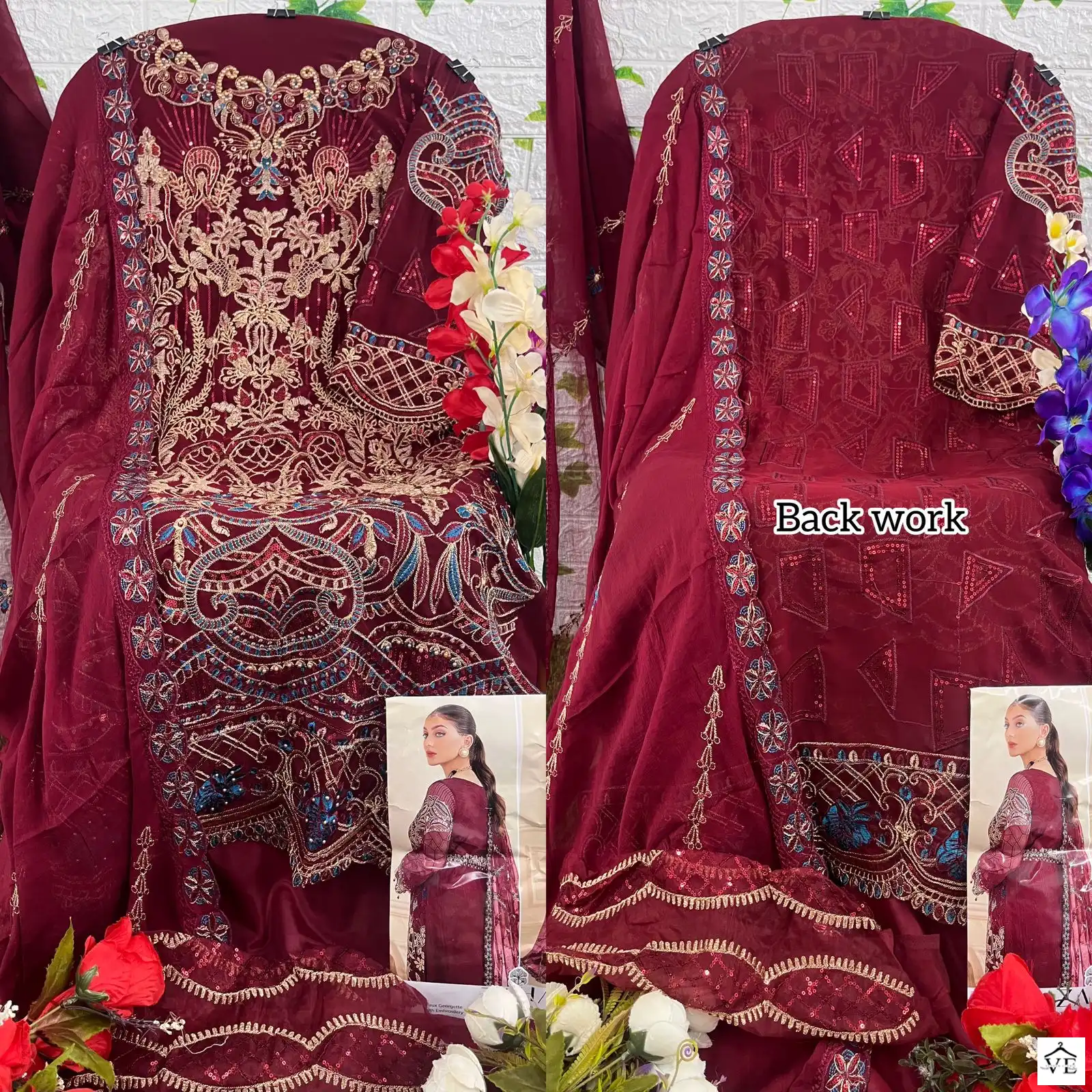Zaha Ramsha Vol 7 Georgette Wholesale Designer Pakistani Salwar Suit Catalog — Wholesale Salwar Suits, MPA wholesale from Surat - Gallery Image 11