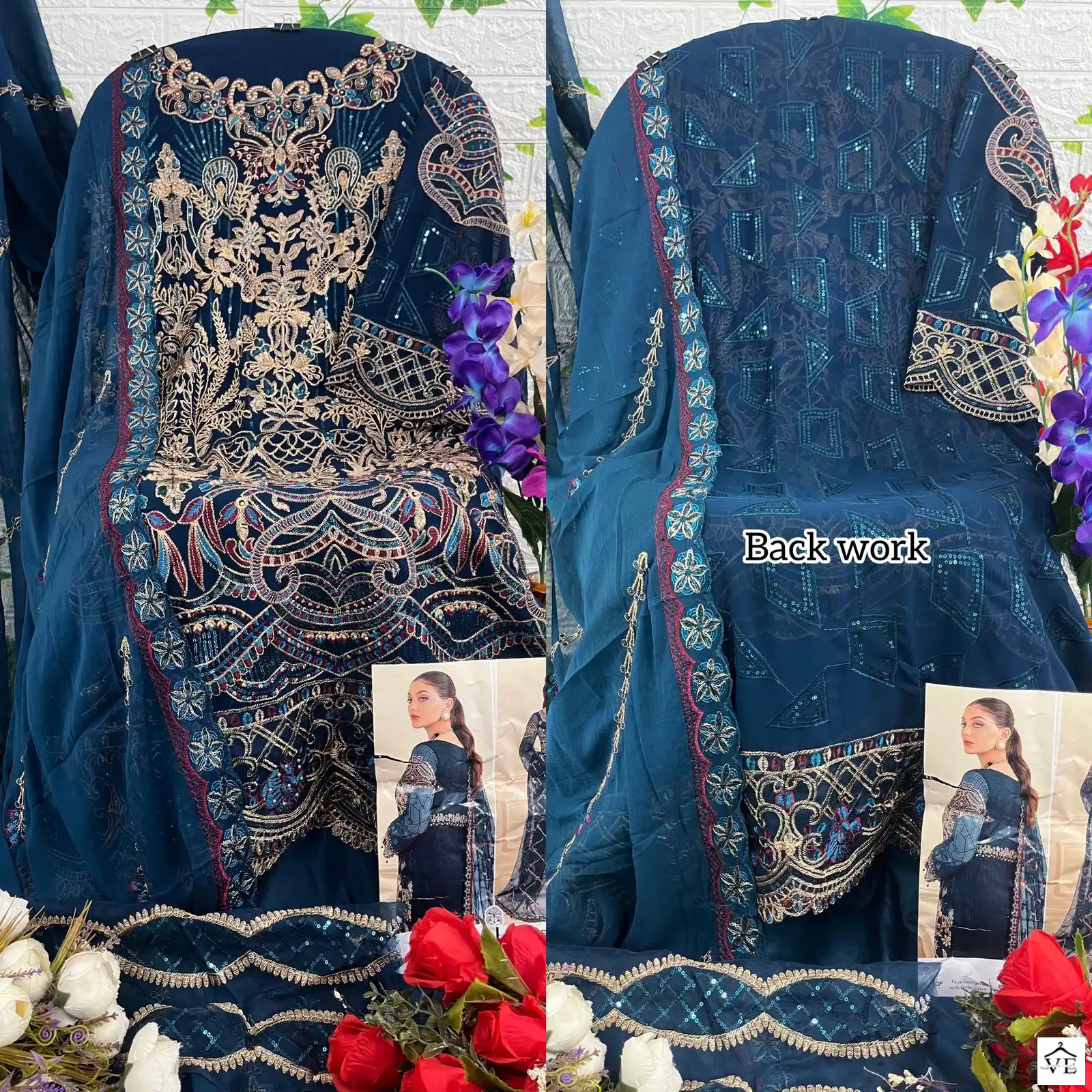 Zaha Ramsha Vol 7 Georgette Wholesale Designer Pakistani Salwar Suit Catalog — Wholesale Salwar Suits, MPA wholesale from Surat - Gallery Image 14