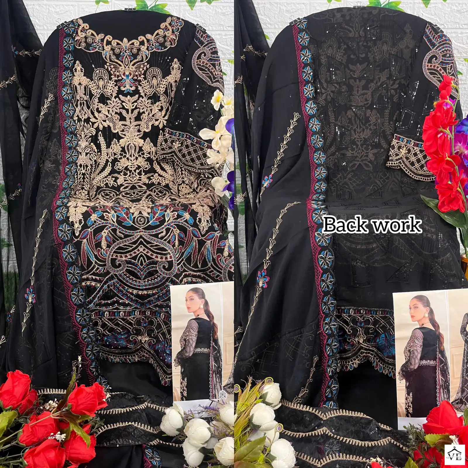 Zaha Ramsha Vol 7 Georgette Wholesale Designer Pakistani Salwar Suit Catalog — Wholesale Salwar Suits, MPA wholesale from Surat - Gallery Image 17