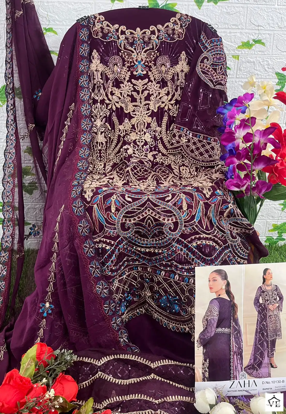 Zaha Ramsha Vol 7 Georgette Wholesale Designer Pakistani Salwar Suit Catalog — Wholesale Salwar Suits, MPA wholesale from Surat - Gallery Image 5