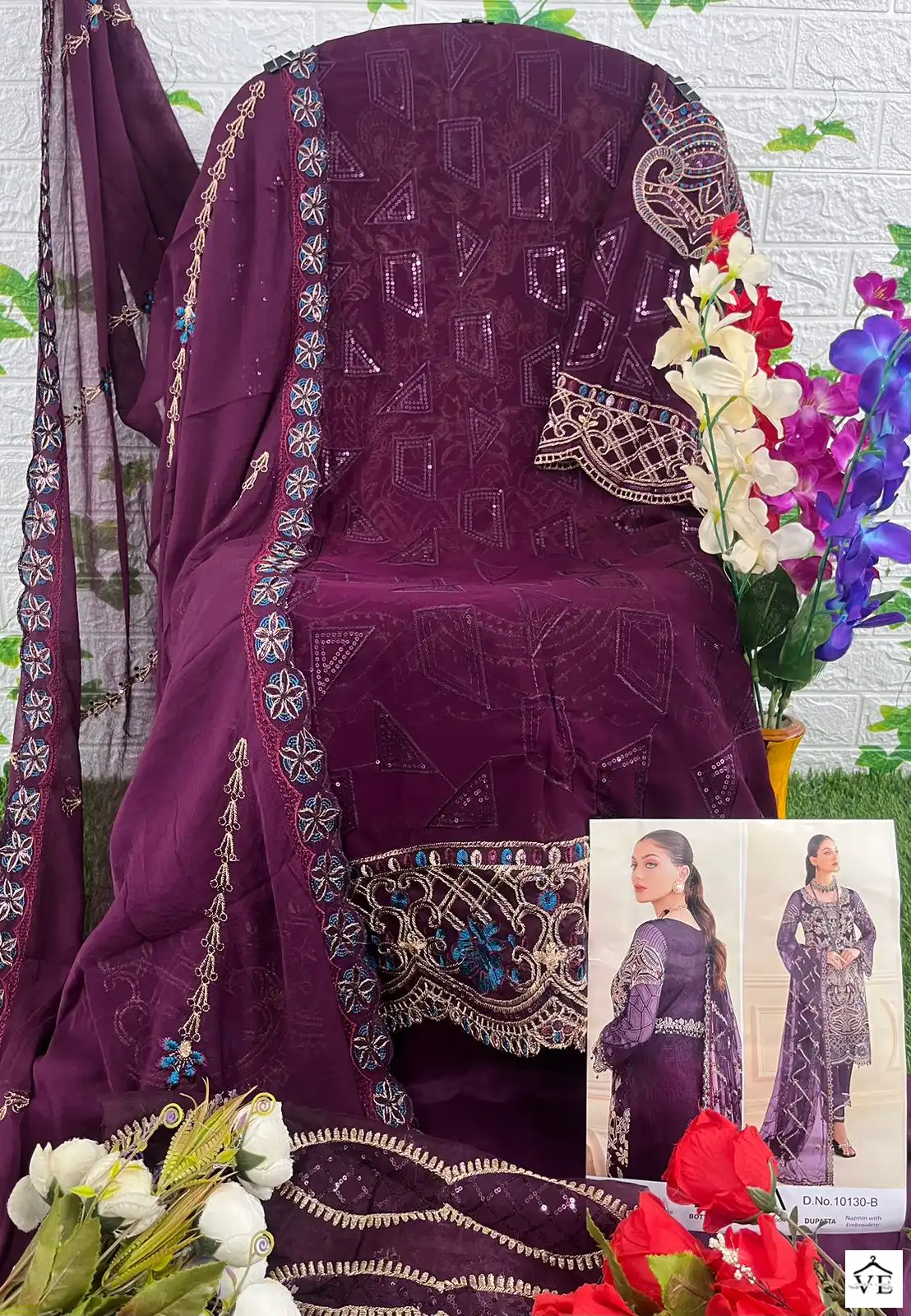 Zaha Ramsha Vol 7 Georgette Wholesale Designer Pakistani Salwar Suit Catalog — Wholesale Salwar Suits, MPA wholesale from Surat - Gallery Image 7