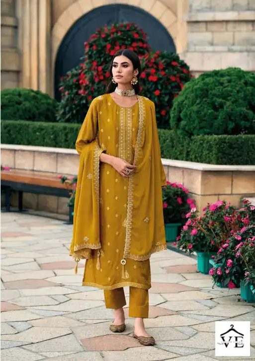 Kilory Trends Rang E Bahar Jacquard Wholesale Heavy Designer Festive Wear Salwar Suit Catalog — Wholesale Salwar Suits, MPA wholesale from Surat — view 4